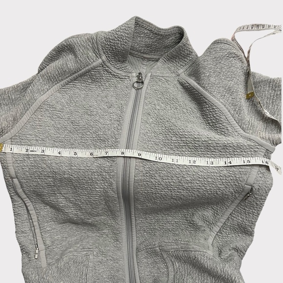 Lululemon Jacket Women's Size Small Textured Gray Full Zip Wool Blend Activewear - Picture 12 of 12